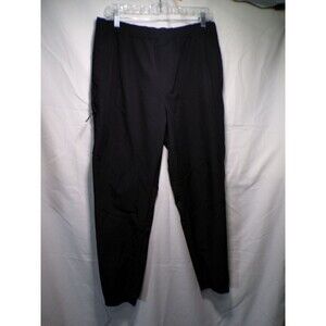 Gap Women's Large Black Track Pants Joggers Elastic Waist Zip Pockets